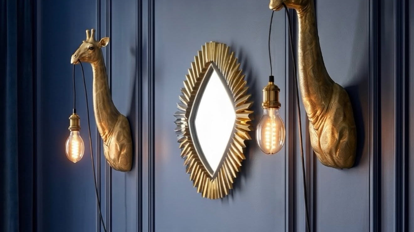 vegglampe sjiraff