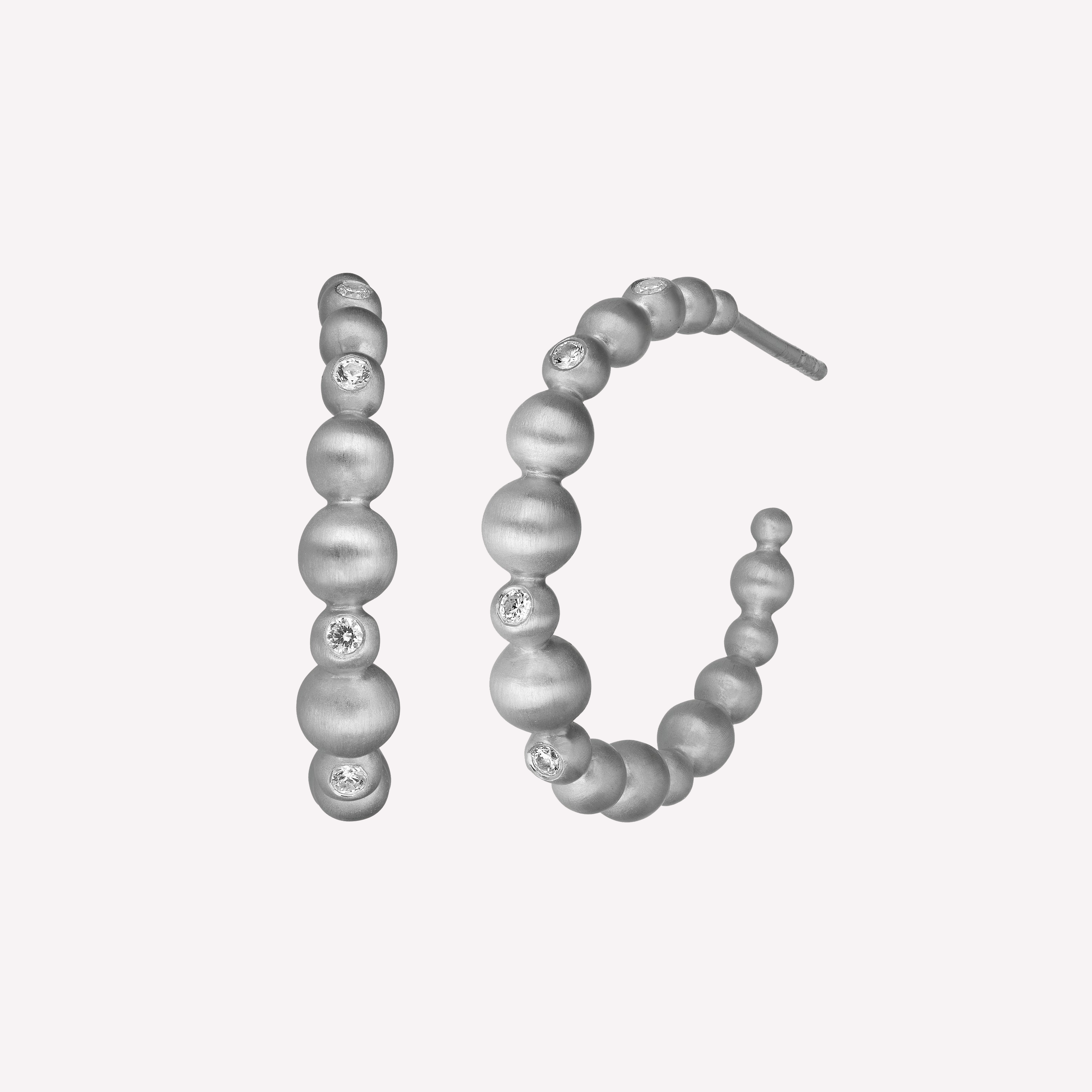 Pebbles hoops sølv 1