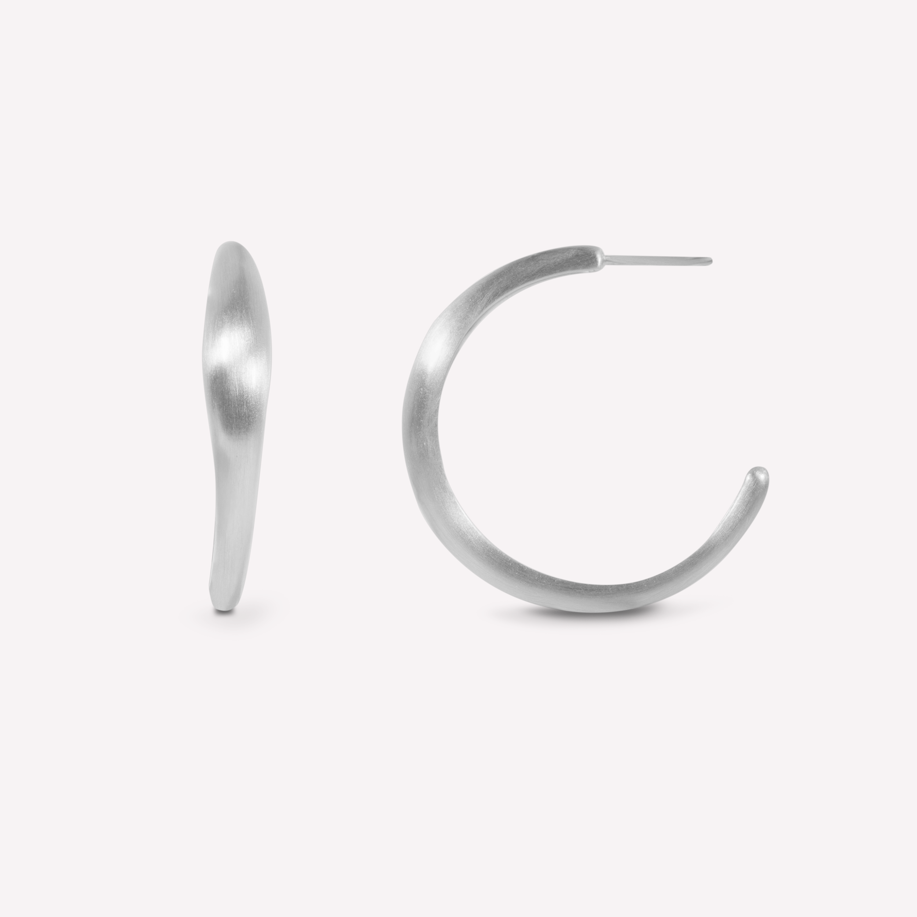 Ocean Flow Hoops Sølv 3