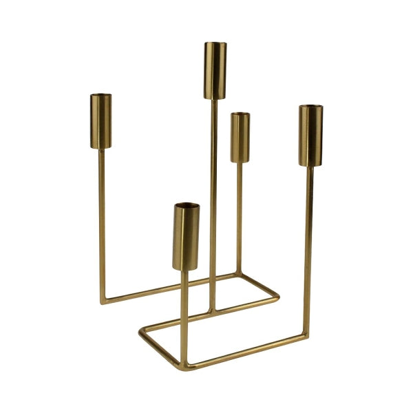 Serpentine Candleholder Gold  1