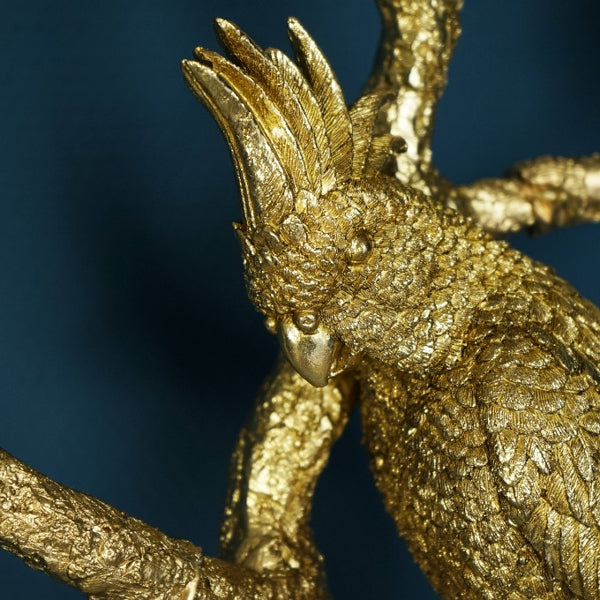 Papegøye på gren lysestake 2