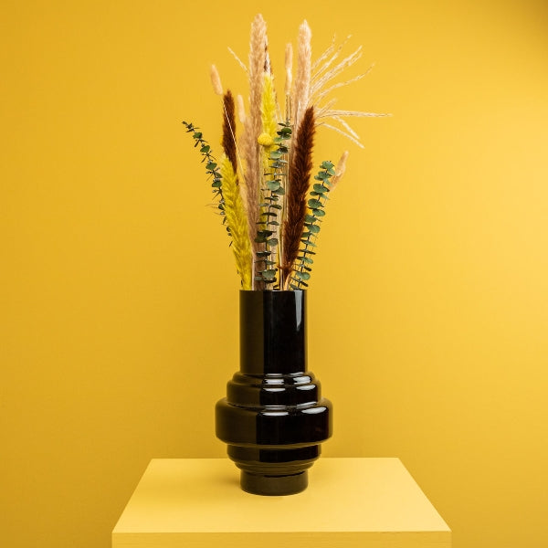 Glassvase sort 2 størrelser 7