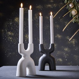 Nordic Candle Holder Black/White 1