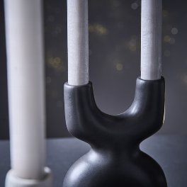 Nordic Candle Holder Black/White 2