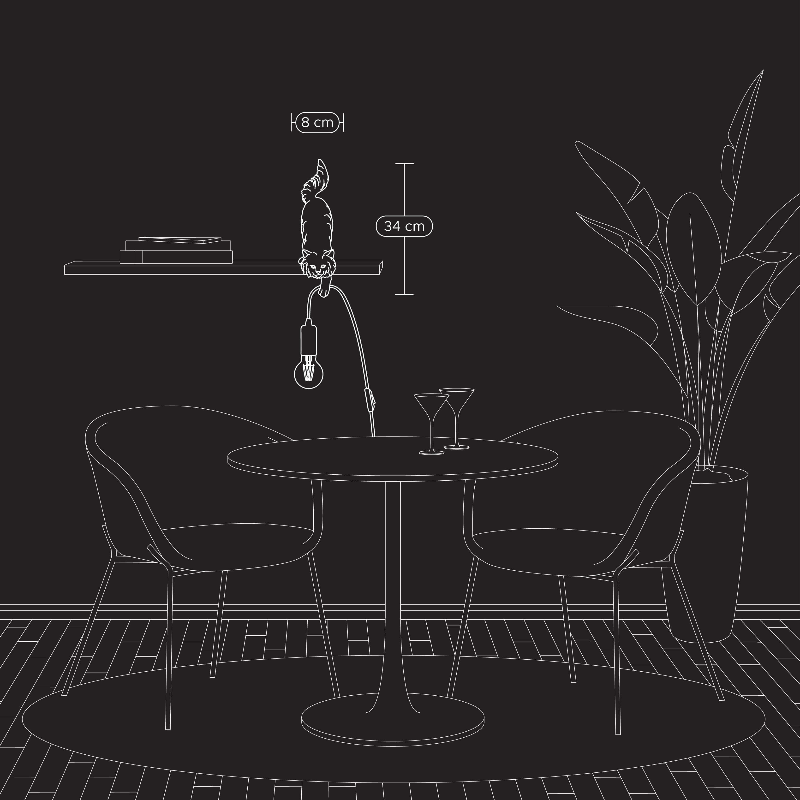 Katten Chichi bordlampe 4