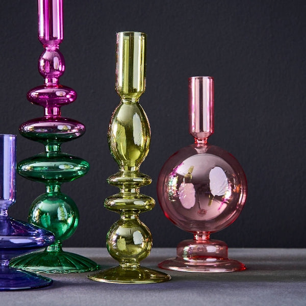 Jana Glasslysestake rosa 2