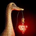 LED heart filament bulb, red 1