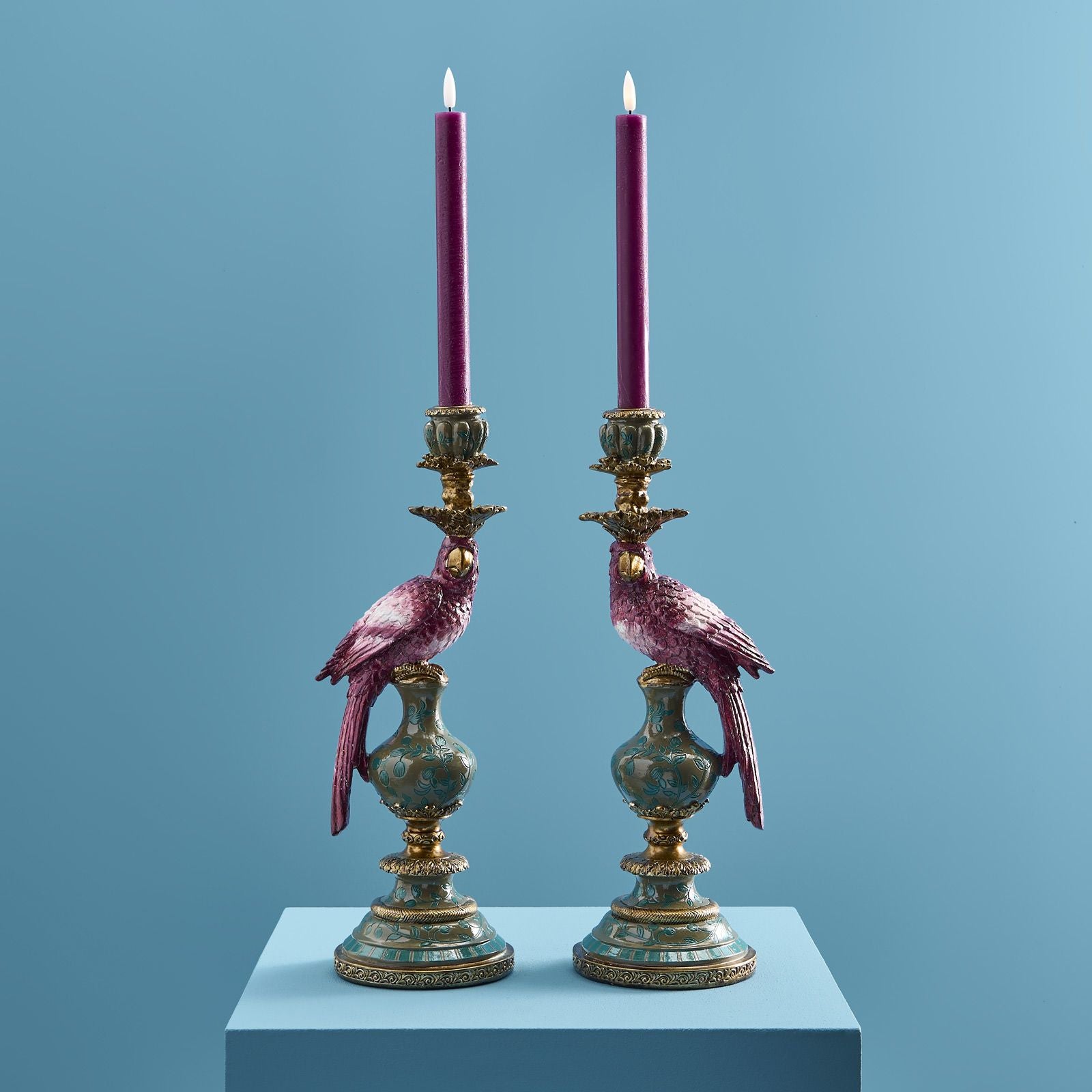 Papegøye Lysestaker i PAR 39 cm - Flere fargevarianter 10