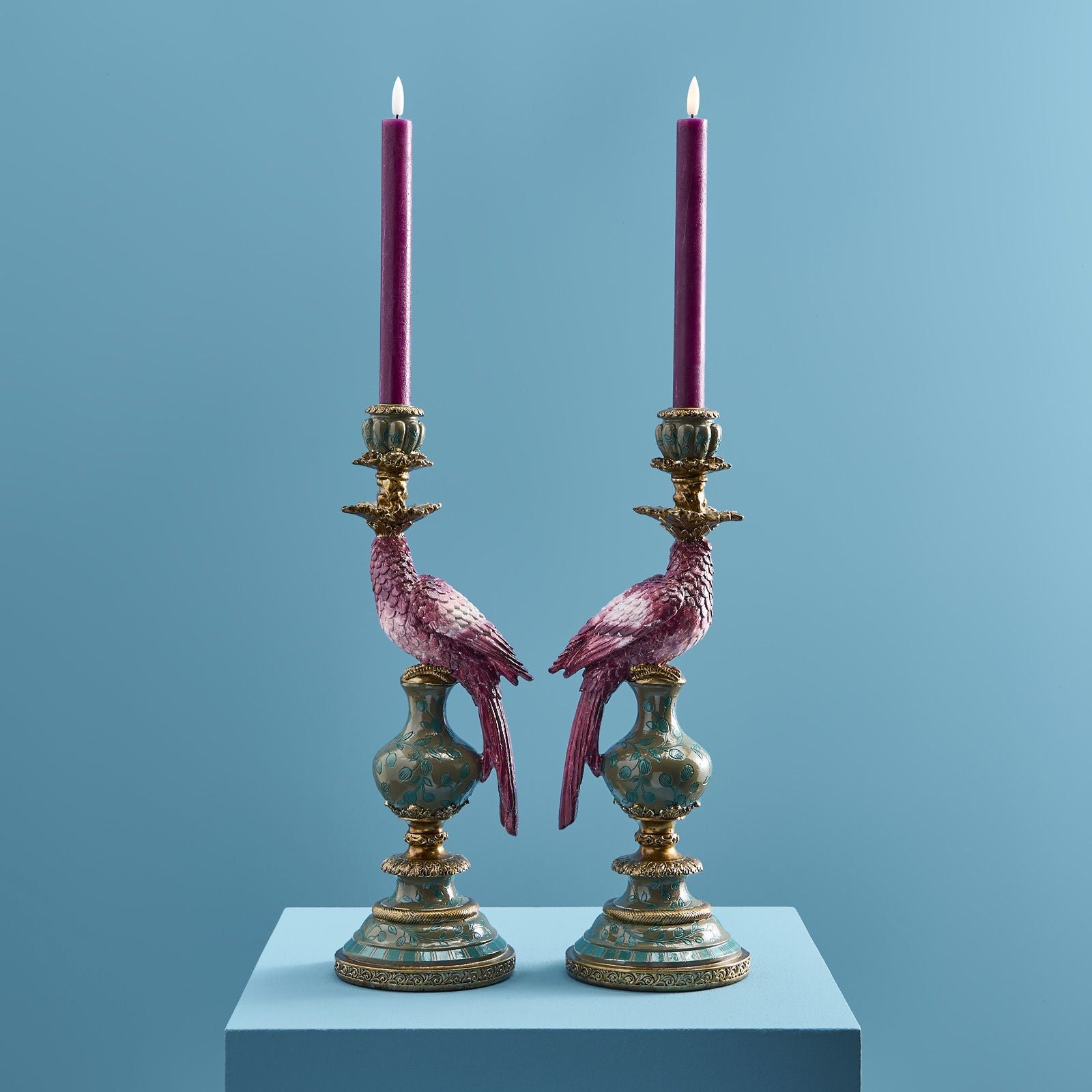 Papegøye Lysestaker i PAR 39 cm - Flere fargevarianter 8