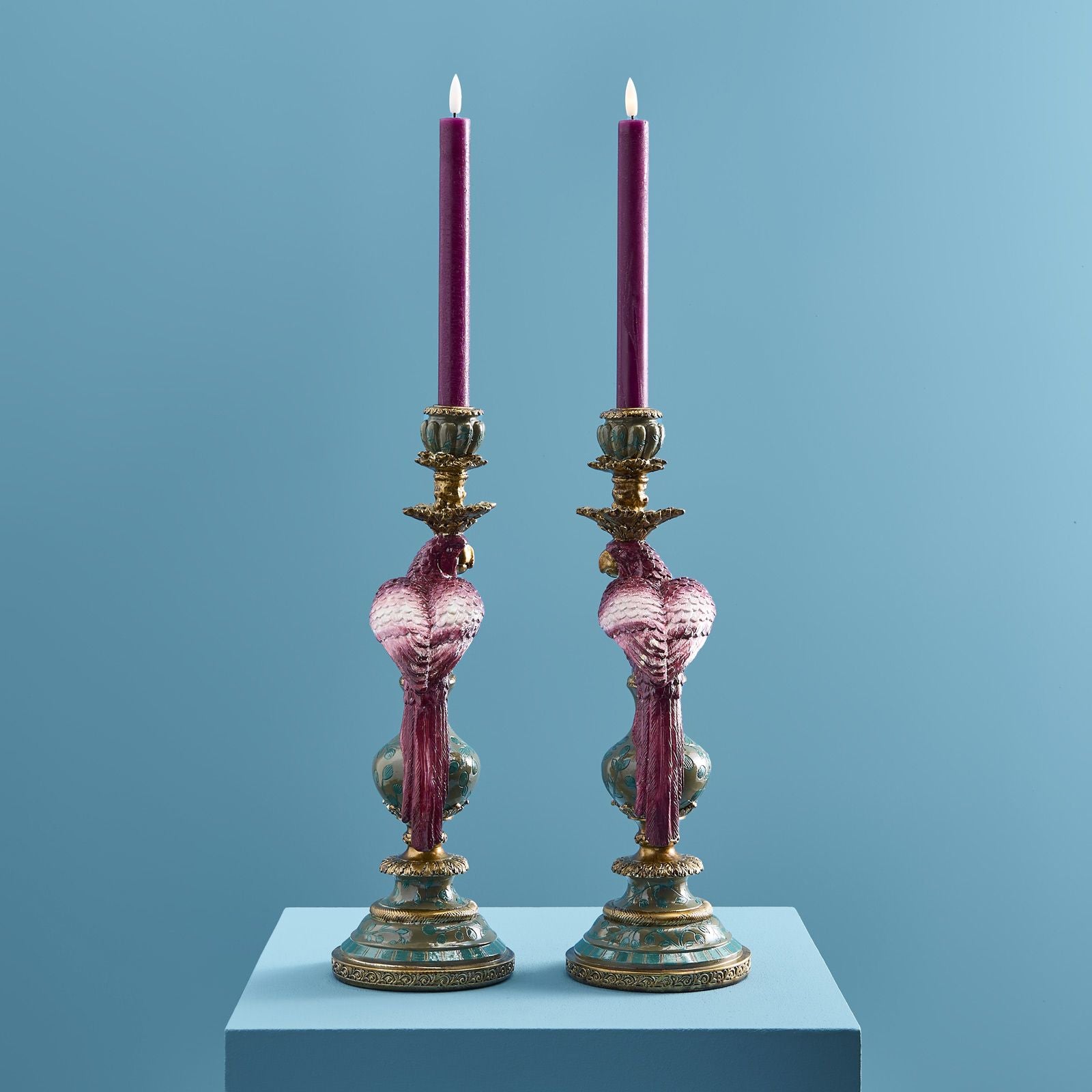 Papegøye Lysestaker i PAR 39 cm - Flere fargevarianter 7