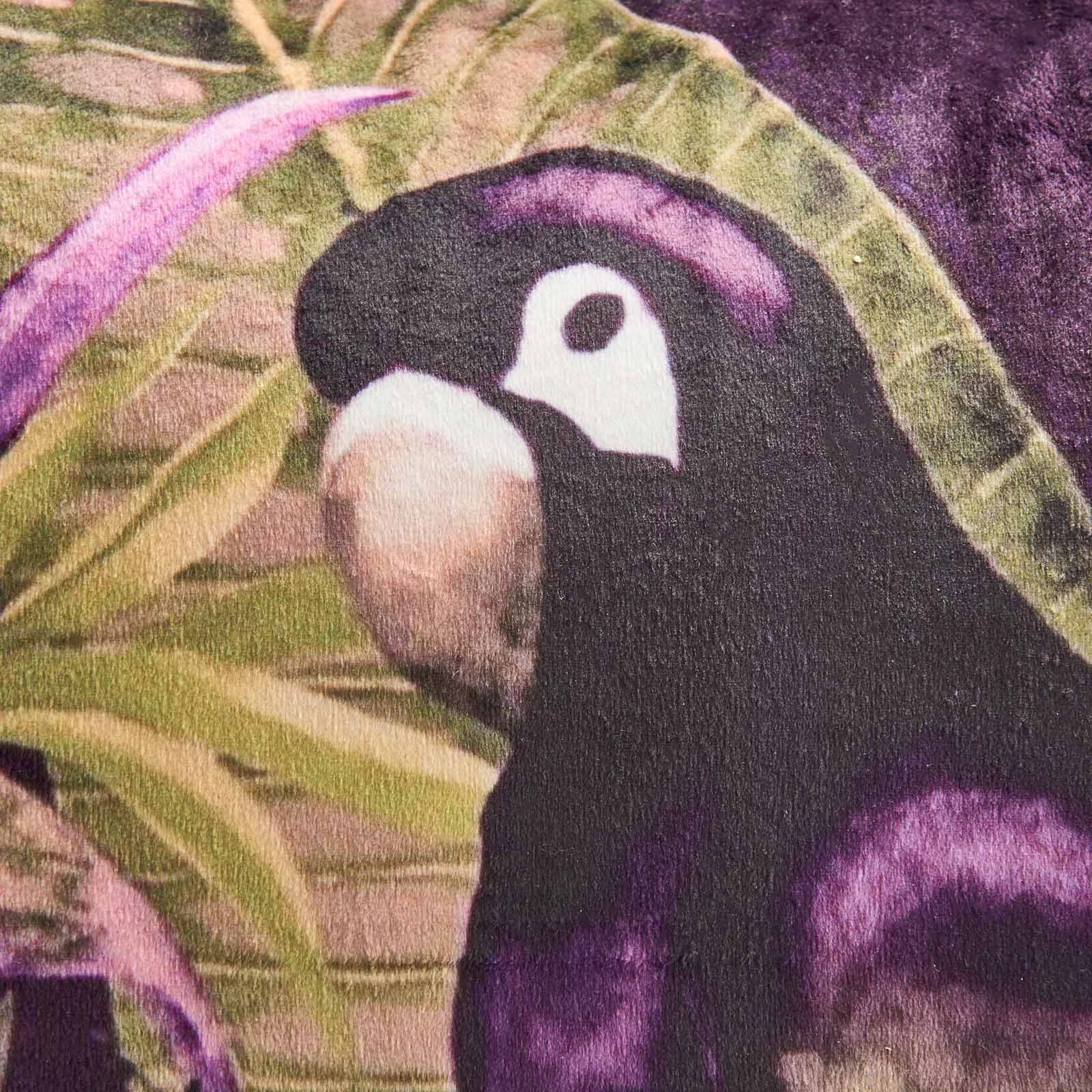 Strelitzia & Papegøye pyntepute med frynser 3