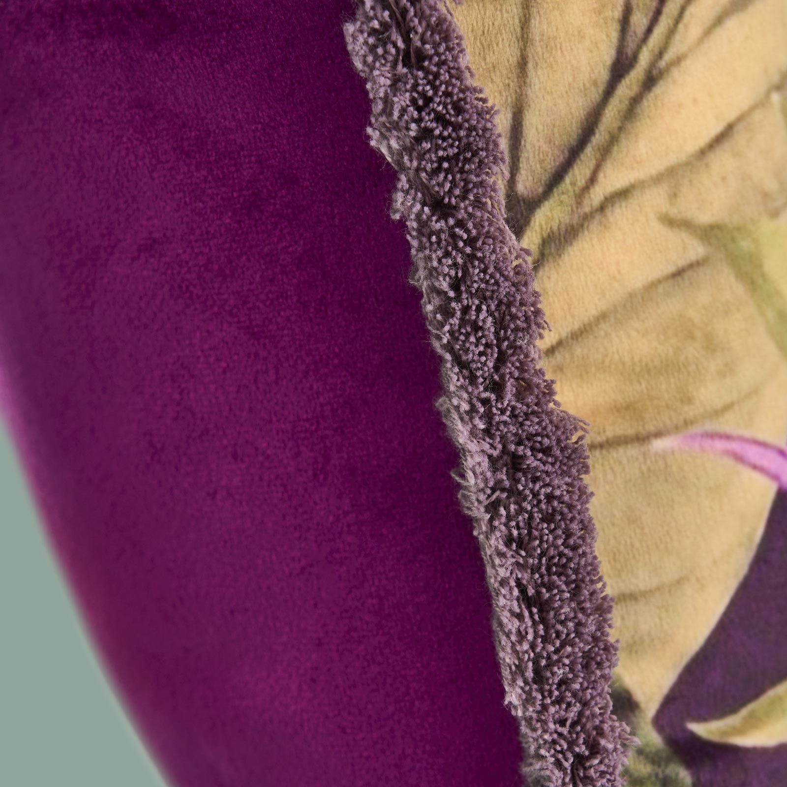 Strelitzia & Papegøye pyntepute med frynser 4