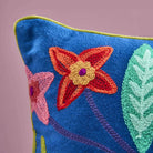 Frida Håndbrodert pute Blå 4