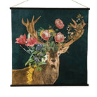 Kakemono Deer with peonies veggteppe 1
