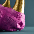 Neshorn Bokstøtter i par - Magenta/ Gull 4