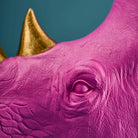 Neshorn Bokstøtter i par - Magenta/ Gull 5