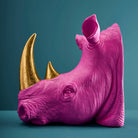 Neshorn Bokstøtter i par - Magenta/ Gull 6