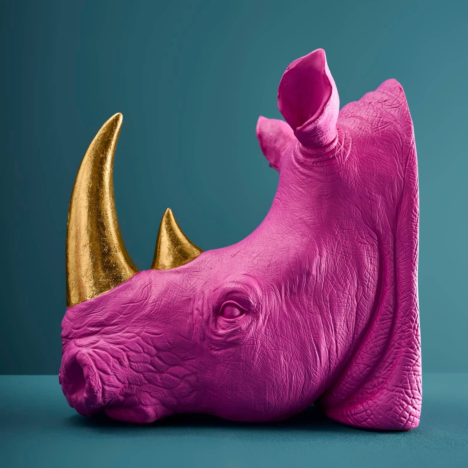 Neshorn Bokstøtter i par - Magenta/ Gull 6