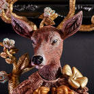 Stor Lysestake av Erika hjort med 5 lys. 2