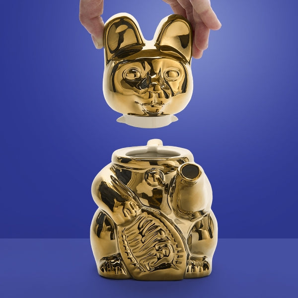 Tekannen Miyu - Waving cat,  i 6 forskjellige farger 3
