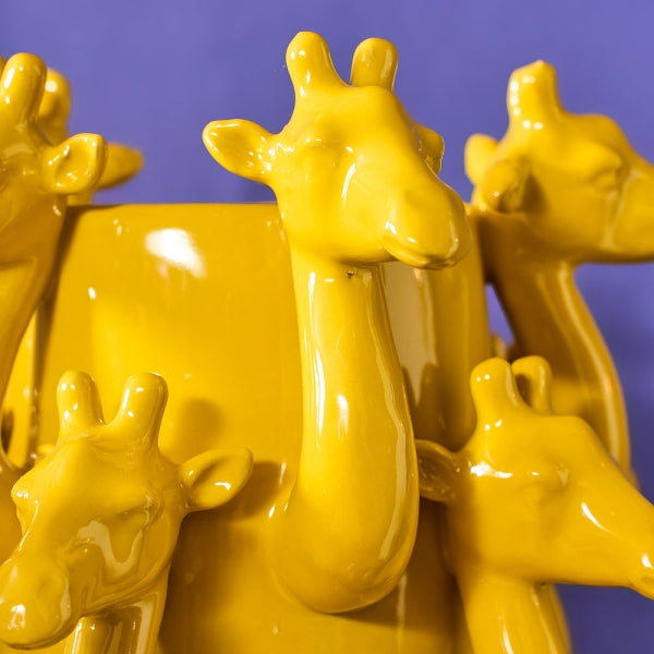 Lucie Giraffe Vase I gul  - 2 størrelser 2
