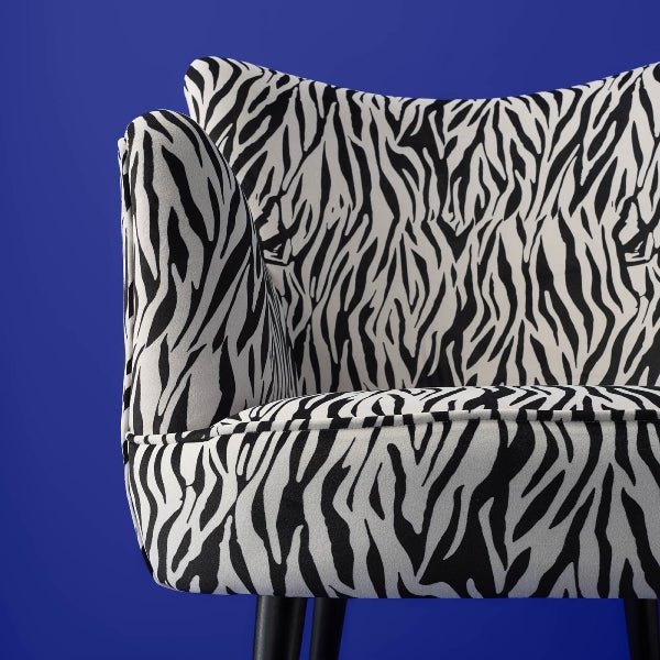 Lenestol Zebra sort/hvit 2