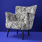 Lenestol Zebra sort/hvit 1