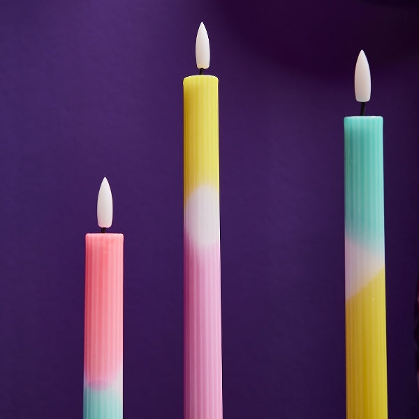 LED lyspakke med 4.stk flerfarget kronelys med fjernkontroll 1