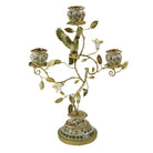 Papegøye Lysestake m 3 lys, Grønn 1