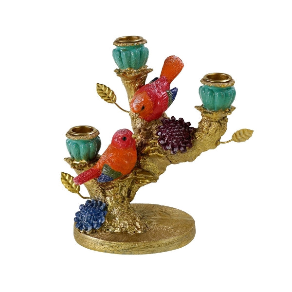 To papegøyer lysestake 3