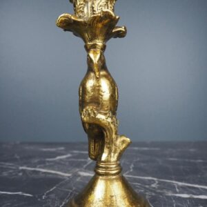 Fugl lysestake i gull 4