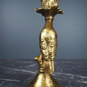 Fugl lysestake i gull 3