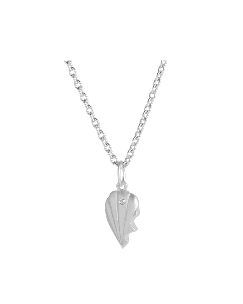 Just Love Half Pendant Silver - Left 1