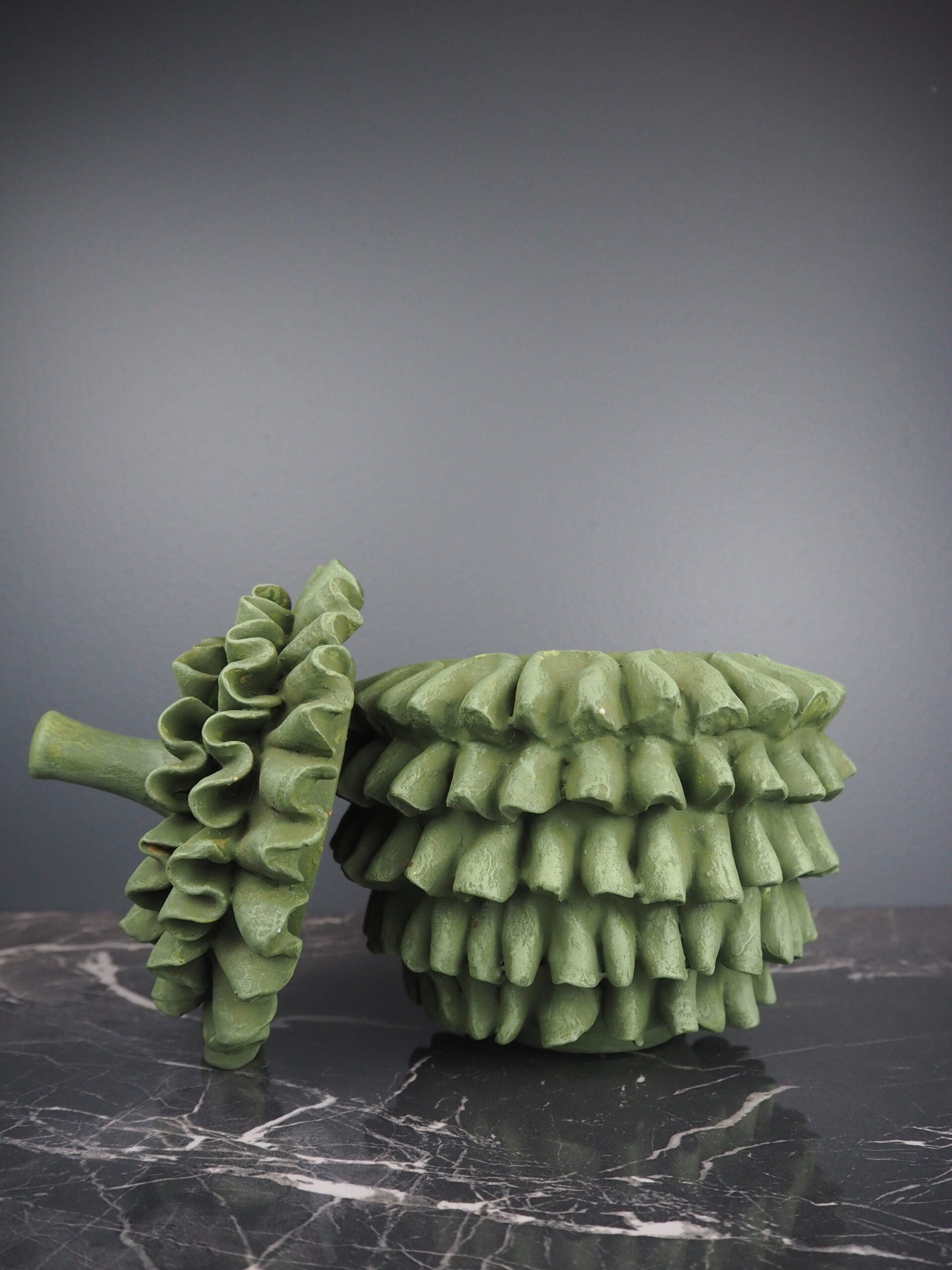 Konglekrukke med lokk, grønn 4