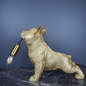 Bulldog bordlampe gull 1