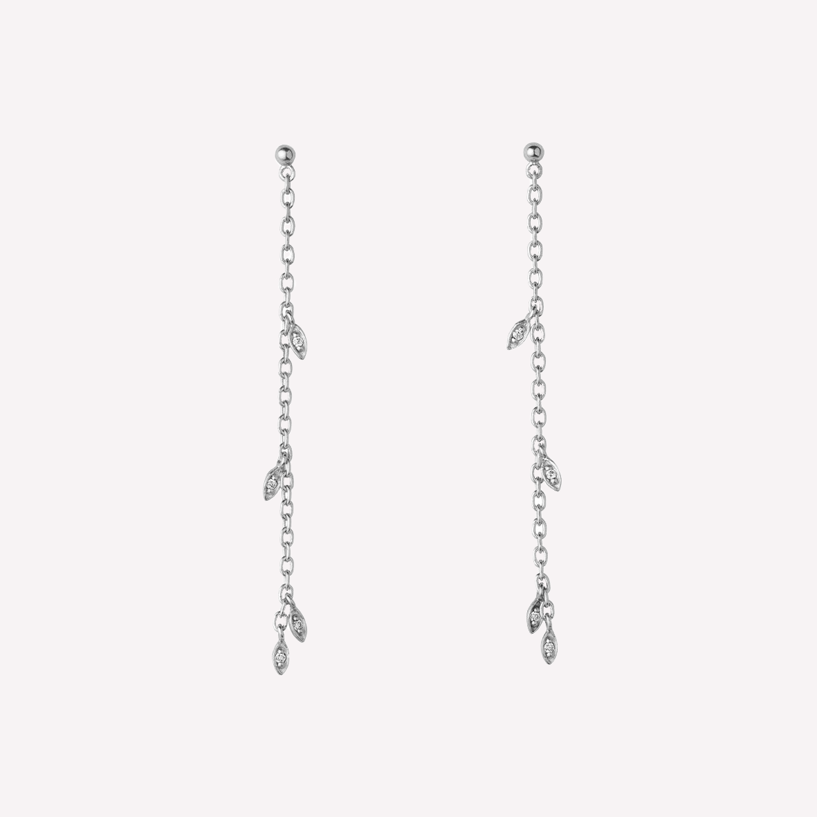 Jungle Ivy string øreringer sølv 1