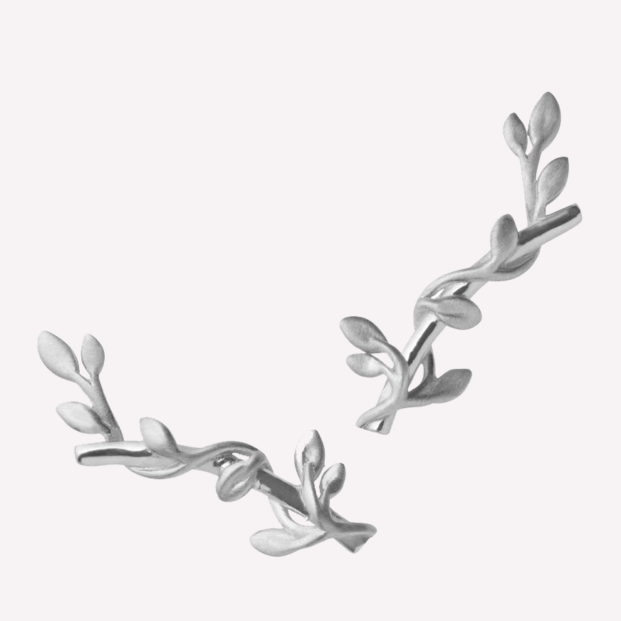 Jungle Ivy stik øreringer sølv 1