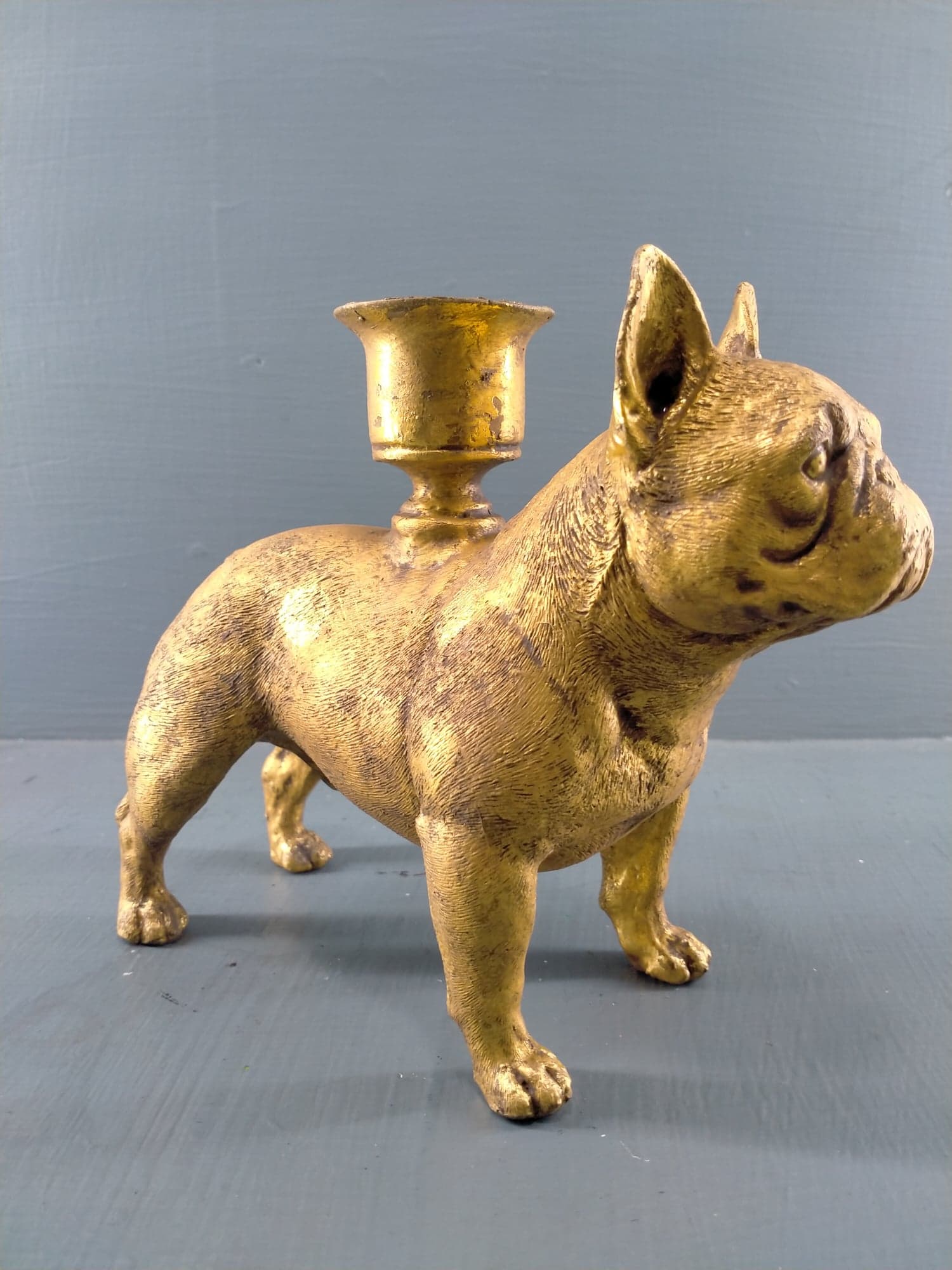 Fransk Bulldog lysestake 1