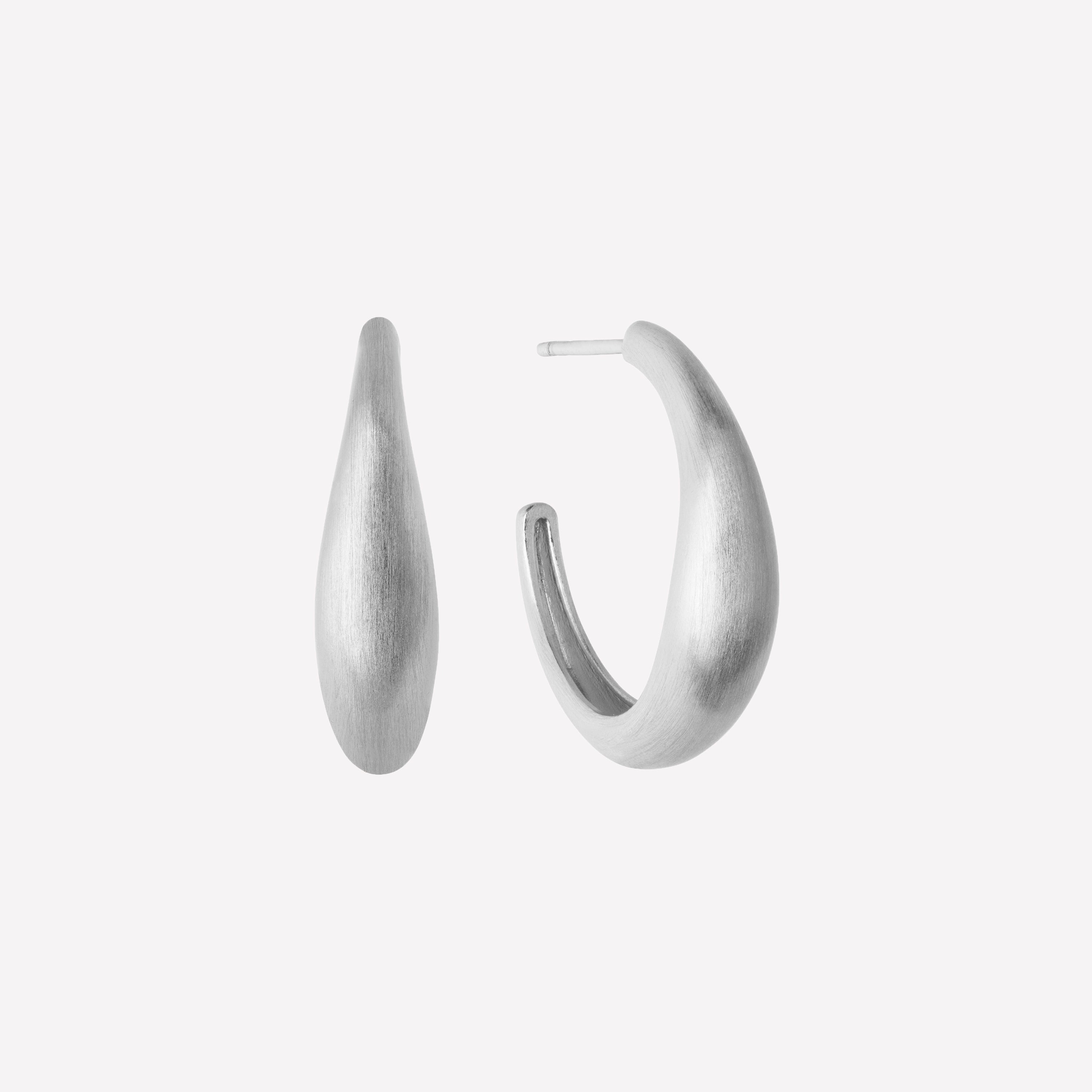 Ocean Flow Hoops Sølv 2