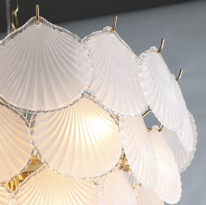 Solange Shell Lysekrone 60 og 80 cm 3