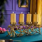 Candle Stand 4 Holder Gold 1