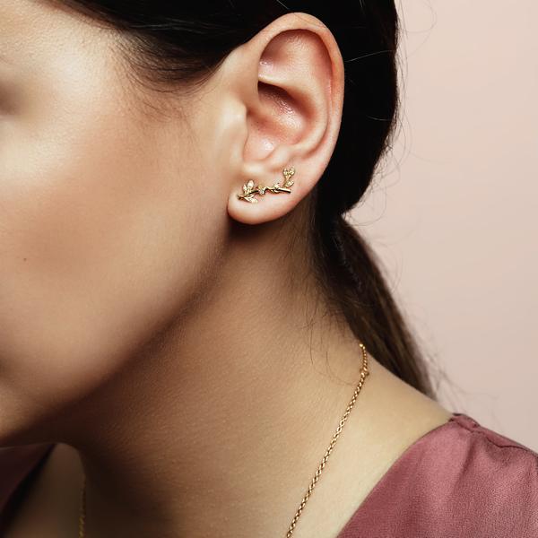 Jungle Ivy stik stones øreringer sølv 4