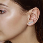 Jungle Ivy stik stones øreringer sølv 2