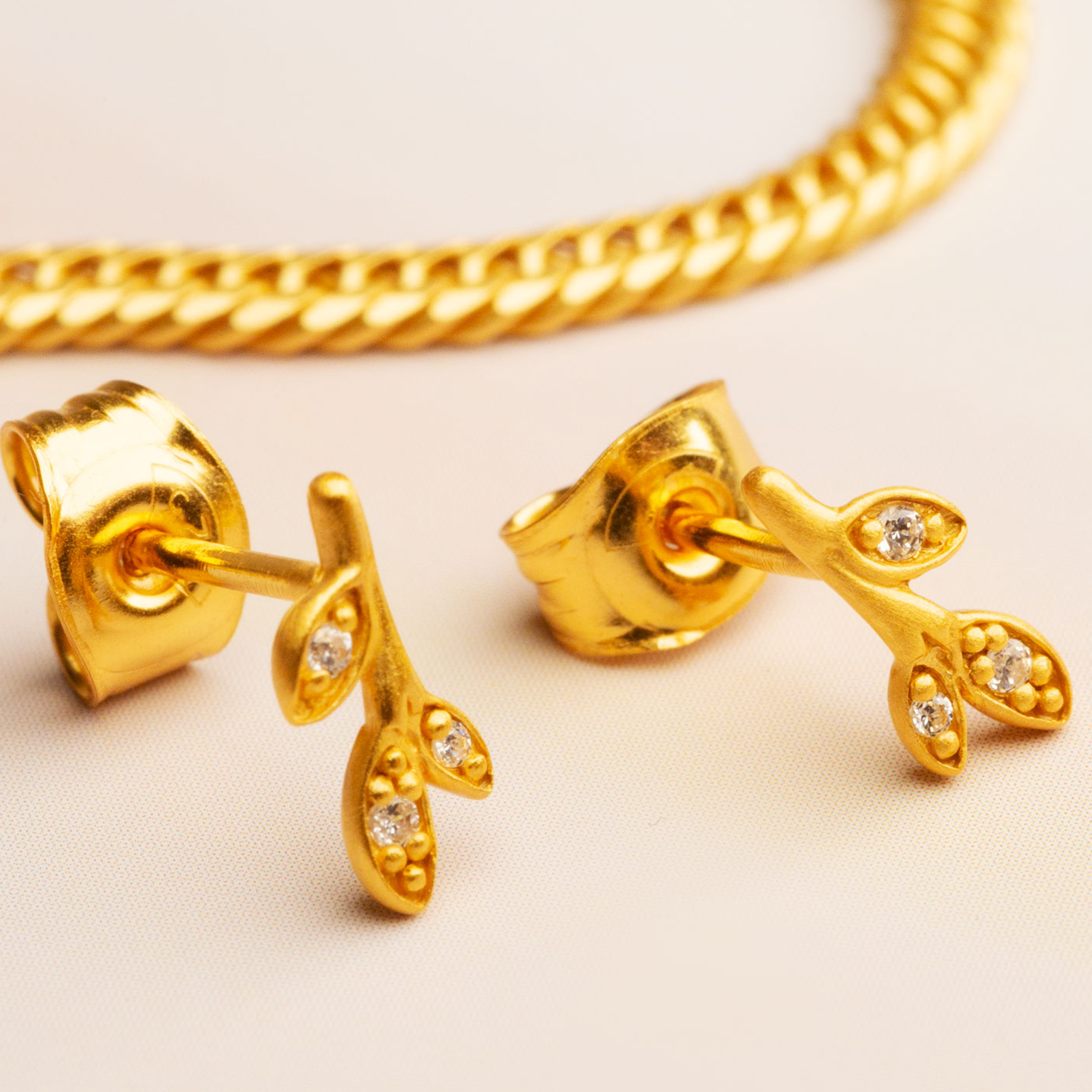 Jungle Ivy sparkle leaf ørestikker GP 2