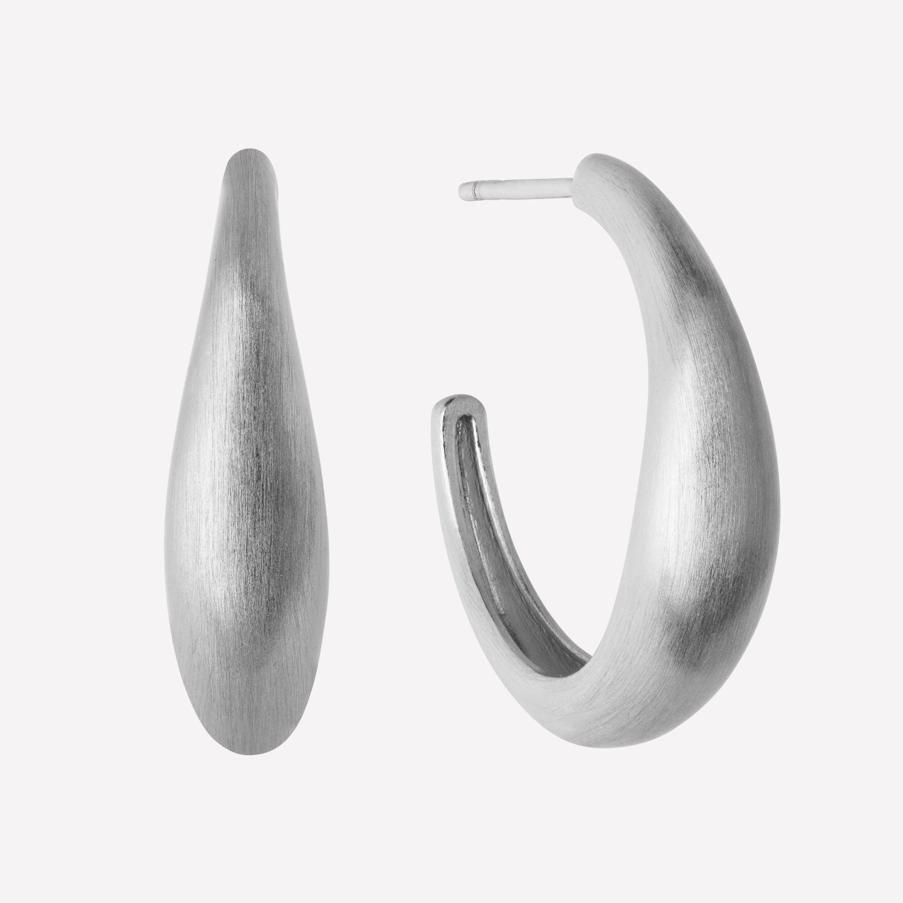 Ocean Flow Hoops Sølv 1