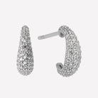 Ocean Flow Sparkle Hoops Sølv 1