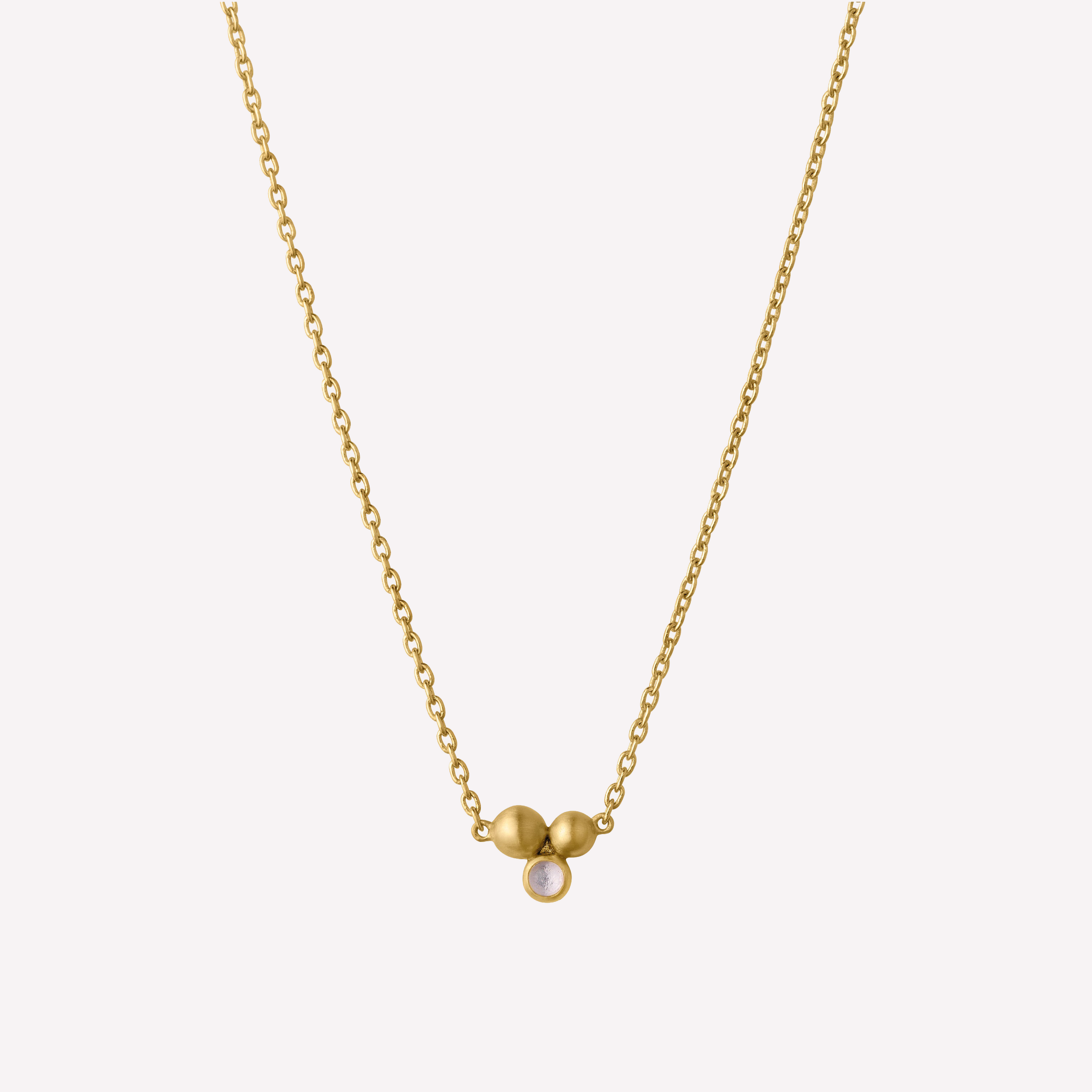 Pebbles halskjede color gold/pink 1