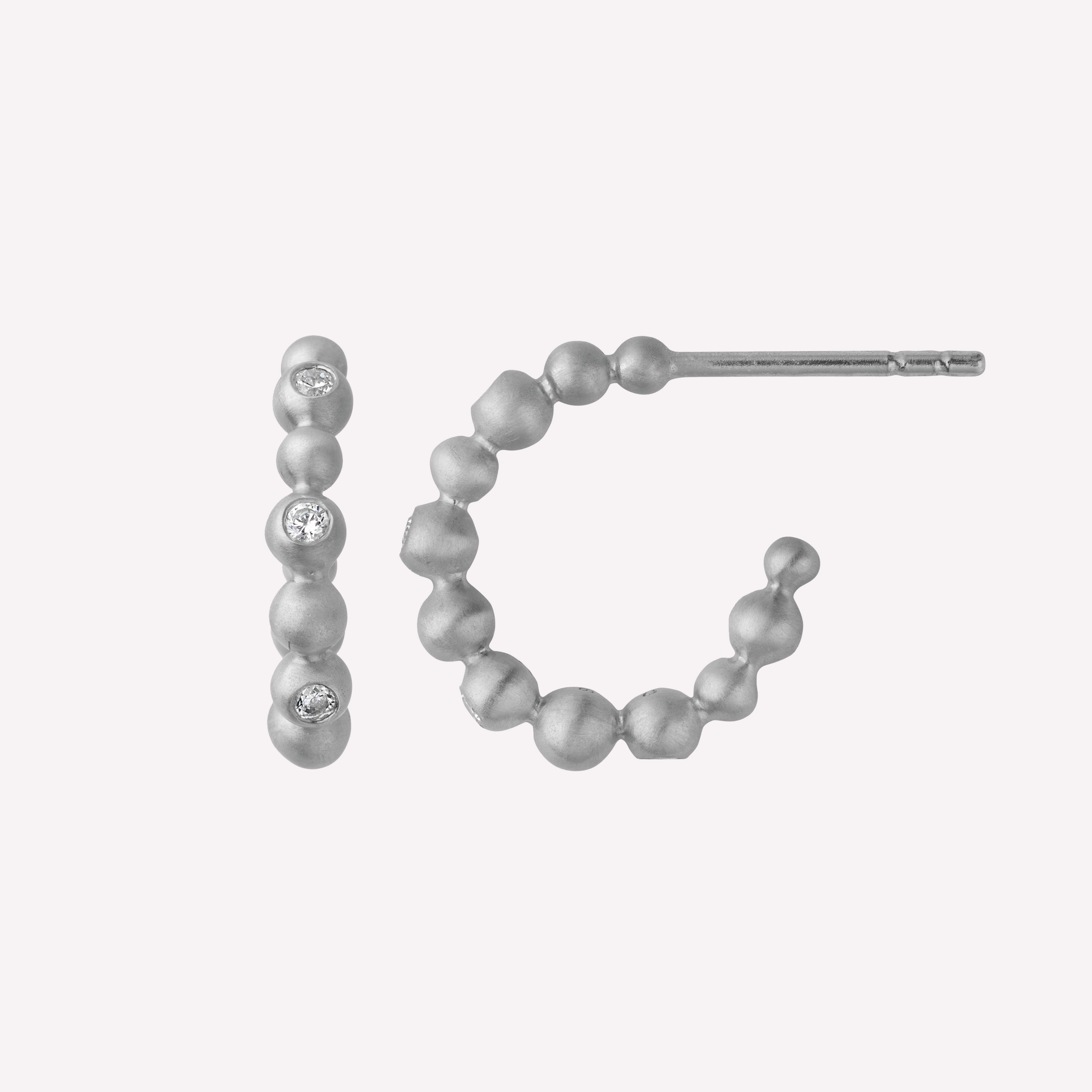 Pebbles hoops sølv 3