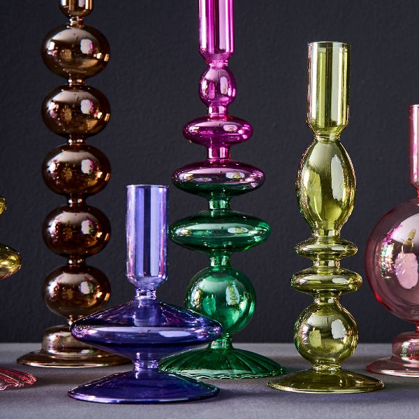Lysestaker i glass