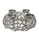 Wreath 4 Candle Holder Gold 1